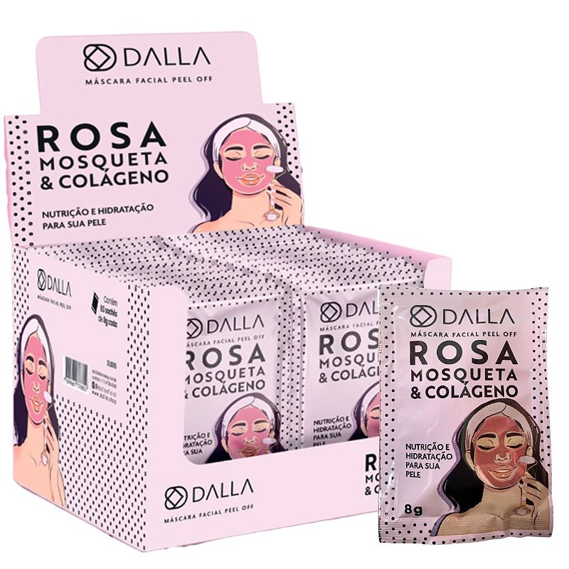 FRUTTI ROSSI PEEL-OFF マスク 75ml Máscara Facial Rosa Mosqueta & Colágeno - Box 60 unid - Virtual