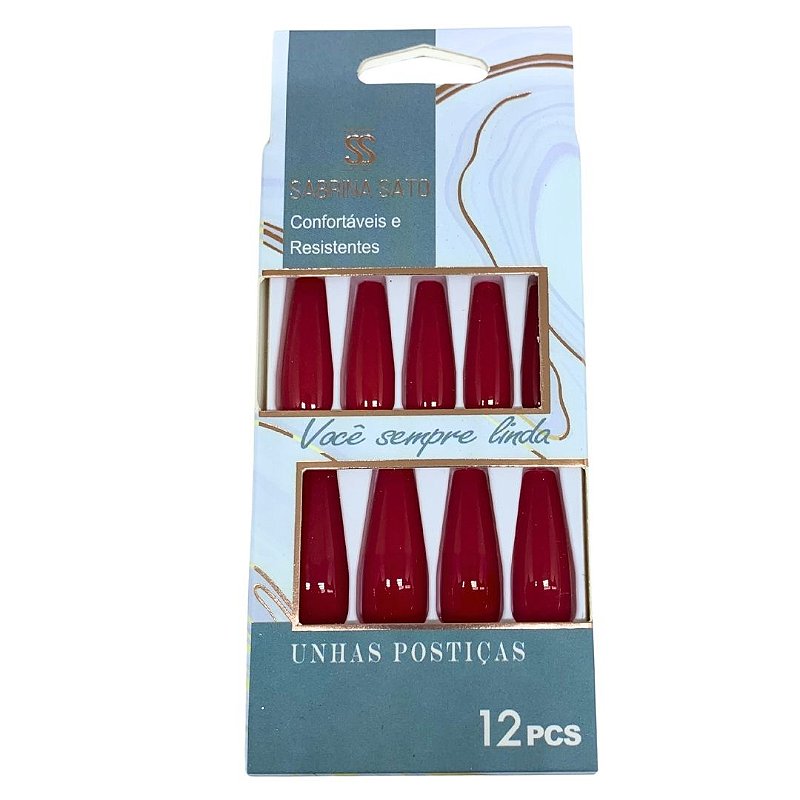 Unhas Postiças Autocolantes Sabrina Sato SP1210 no Atacado para Revenda