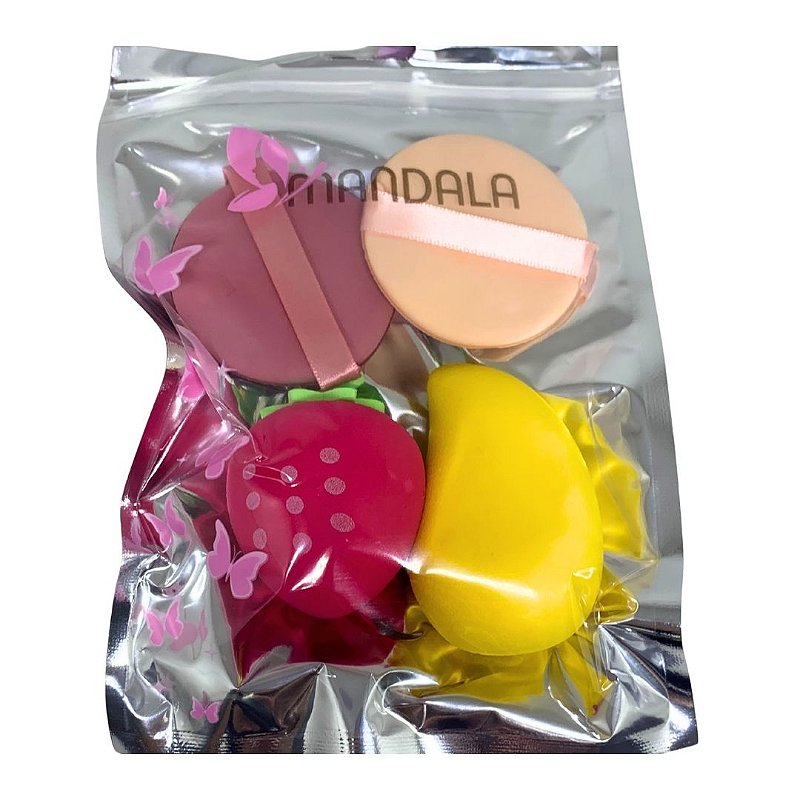 Kit com 04 Esponjas Sortidas Mandala MM117 no Atacado para Revenda