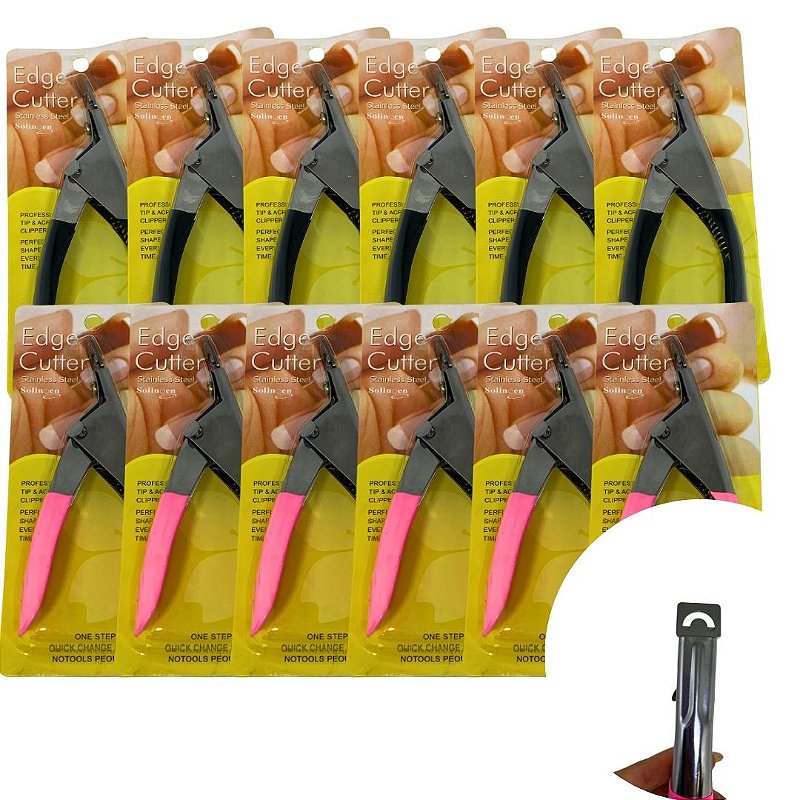 Cortador de Unha Postiça Edge Cutter - Pcte c/ 12 unid no Atacado para Revenda