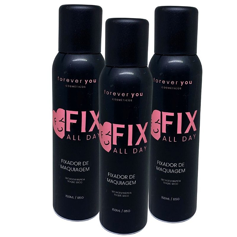 Fixador de Maquiagem Fix All Day Forever You FY300 - Kit c/ 03 unid no Atacado para Revenda