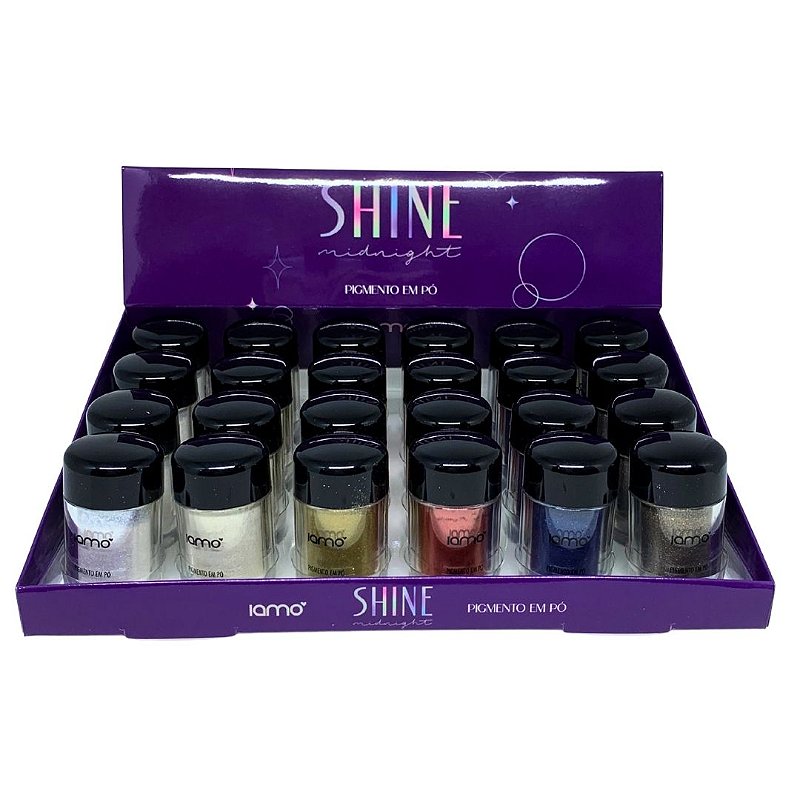 Sombra Pigmento Glitter em Pó Shine Midnight Iamo YS43443 no Atacado para Revenda