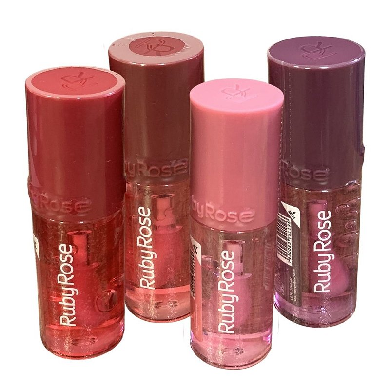 Ruby Rose Make Lip Oil Fresh Lips Ruby Rose Kit com 4 - Atacado - Virtual Make ...