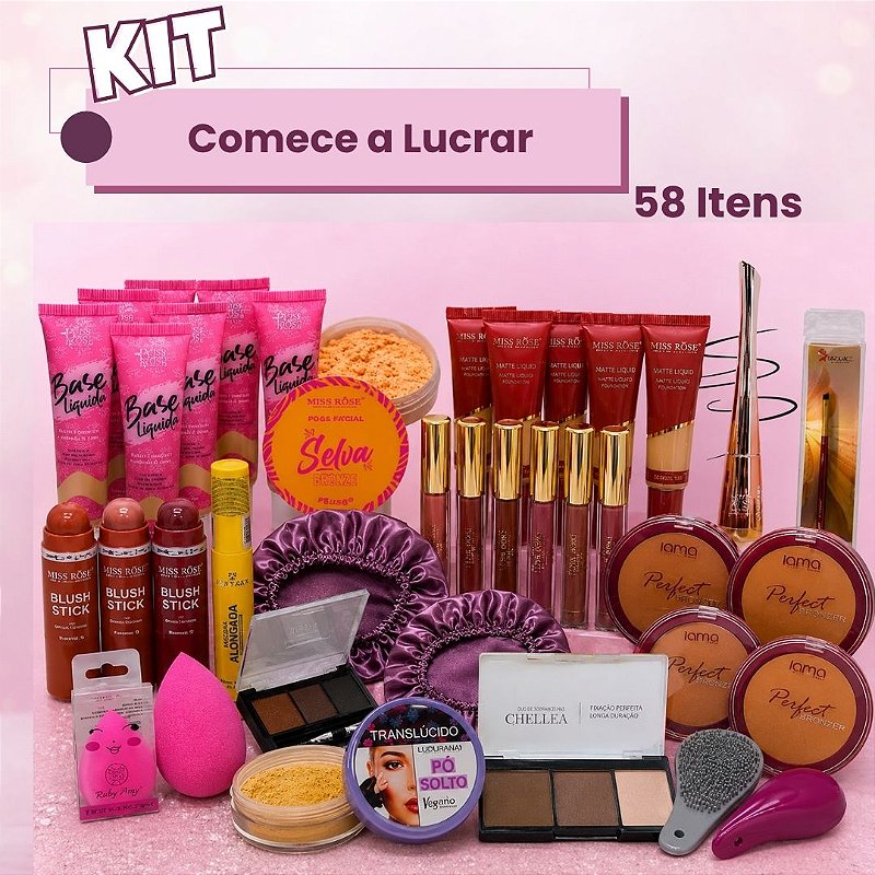 Kit Comece a Lucrar - 58 Itens no Atacado para Revenda