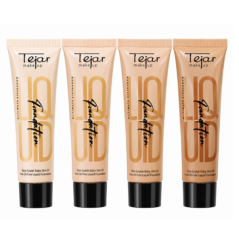 Base Liquida Foundation Tejar 224 - Kit c/ 04unid no Atacado para Revenda