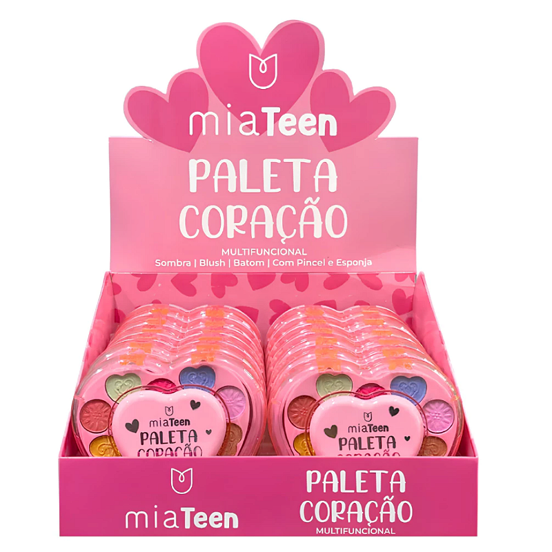 Paleta De Coração Multifuncional Mia Make 643 no Atacado para Revenda