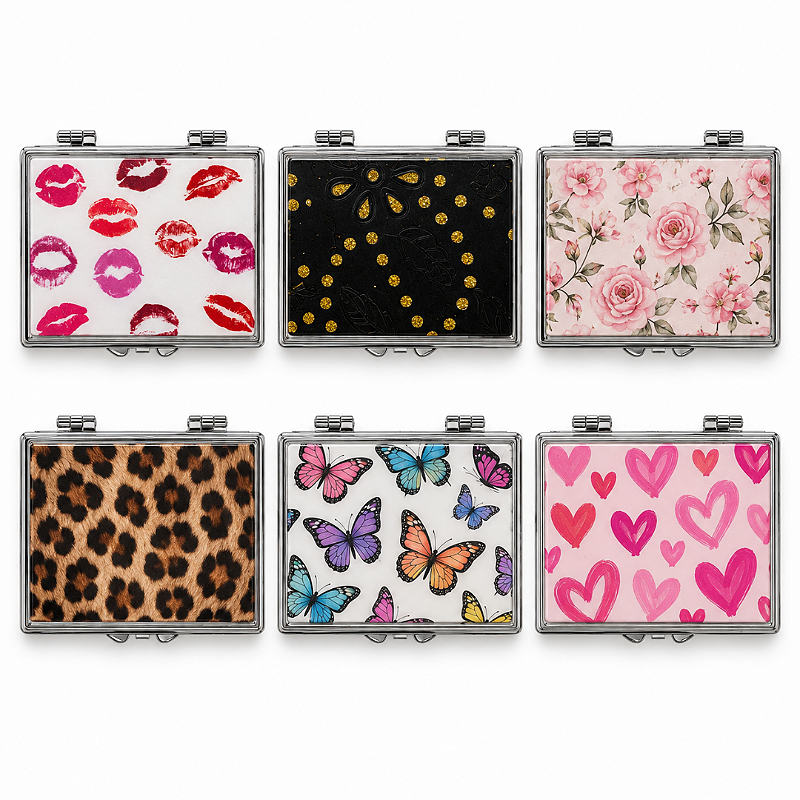 Espelho Duplo Estampas Diversas Kit c/ 06unid no Atacado para Revenda
