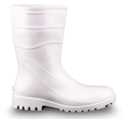 BOTA PVC BRANCA CANO MEDIO SEM FORRO BRACOL