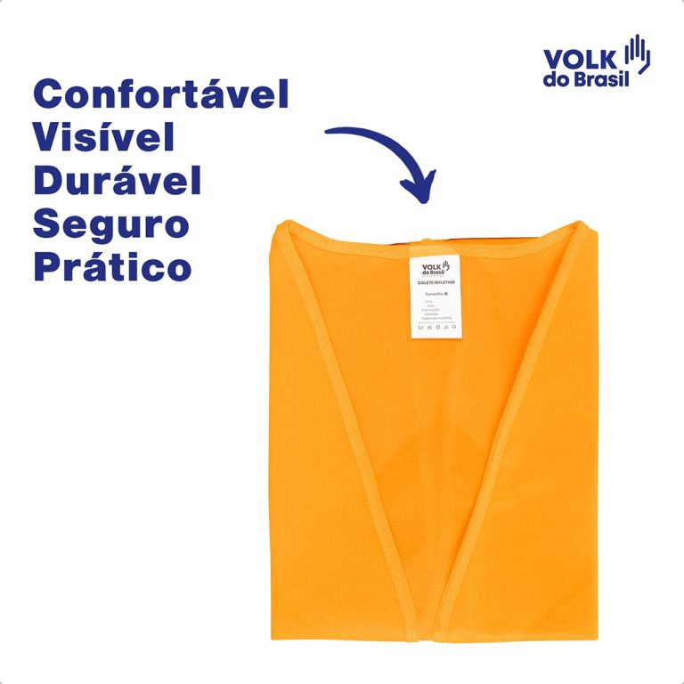 COLETE REFLETIVO SEM BOLSO LARANJA VOLK