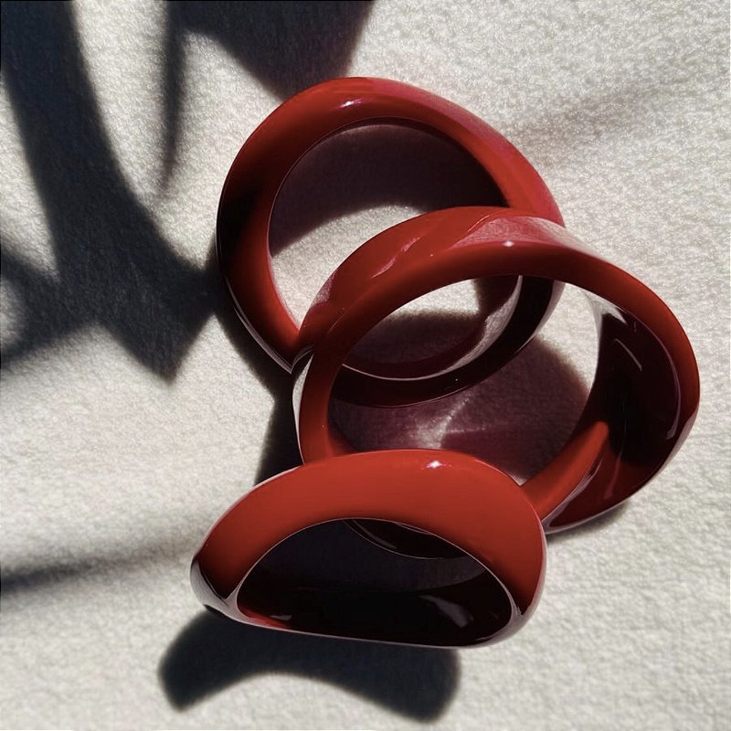 TRIO DE PULSEIRAS BOLD VERMELHA