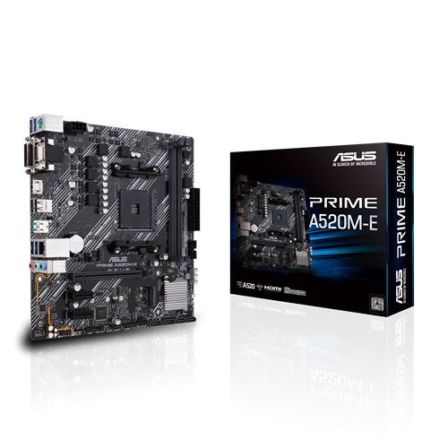 AMD Ryzen7 5700X +ASUS A520M-E マザーボード Placa Mãe A520M-E Asus Prime, AMD AM4, MATX, DDR4 - PC Gamer em