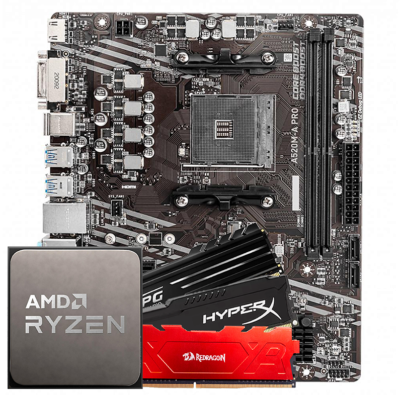 Kit Upgrade Ryzen 5 5600GT, A520, 16GB DDR4 3200MHz - INFO3