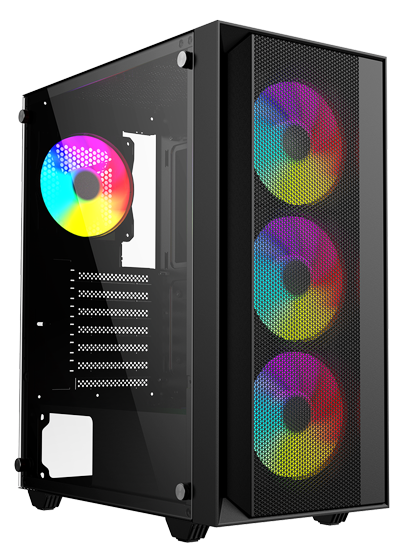Gabinete Nexus Gamer Zinc 3 Fans Rgb Vidro Temperado - INFO3