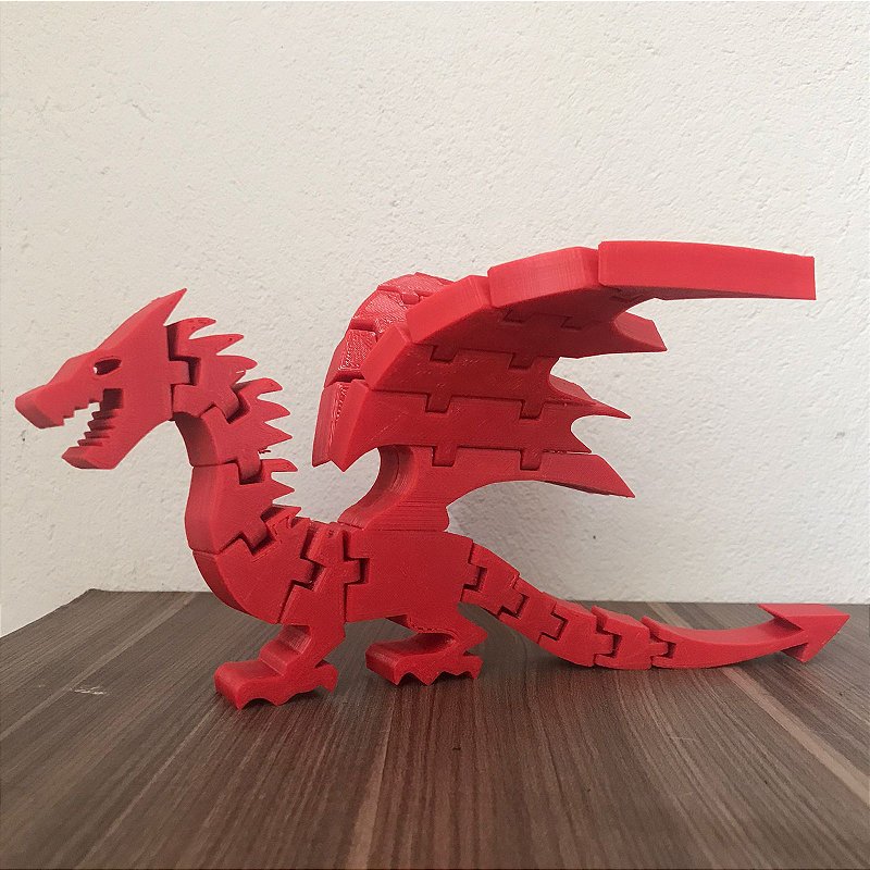 Dragão Articulado Impressão 3D - Impressão 3D | LEITÃO GEEK STORE