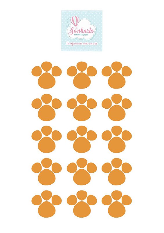 Kit de 30 Patinhas de Coelho - Pérola Papelaria, embalagens e festas