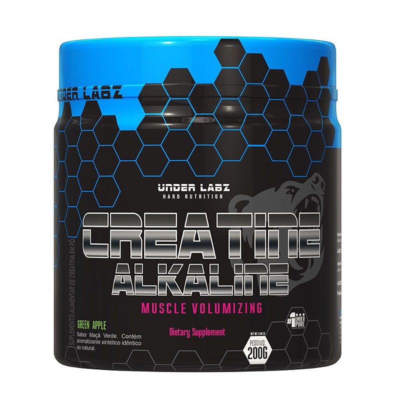 CREATINE ALKALINE 200G GREEN APPLE UNDER LABZ