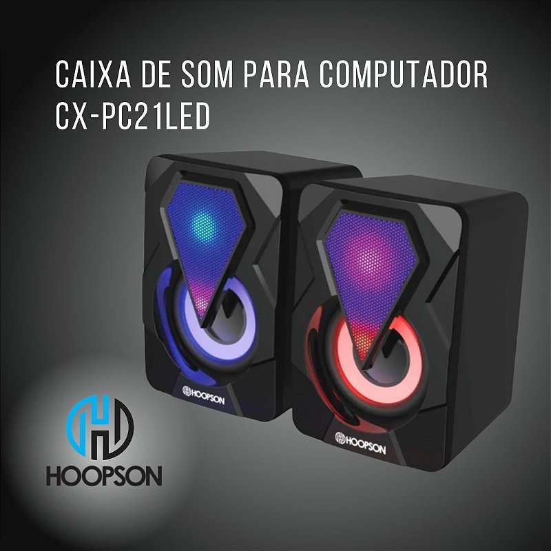 Caixa de Som Hoopson, 6W RMS, USB, P2, Preto, CXPC-019PT - FEMP INFO - Loja  de Informática em Manaus