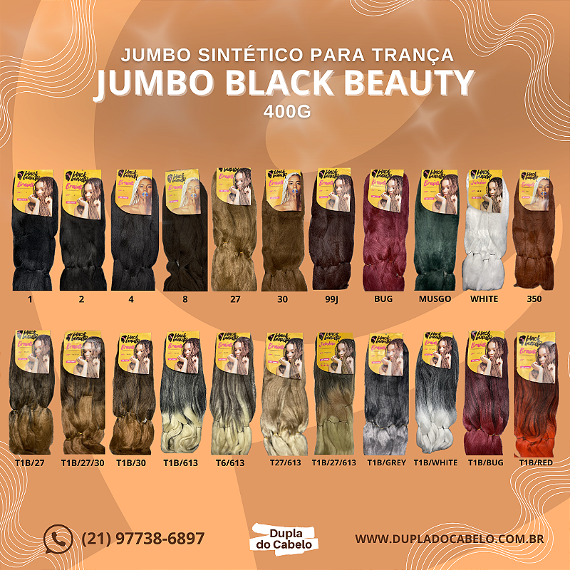 Jumbo Black Beauty 400G - Dupla do Cabelo