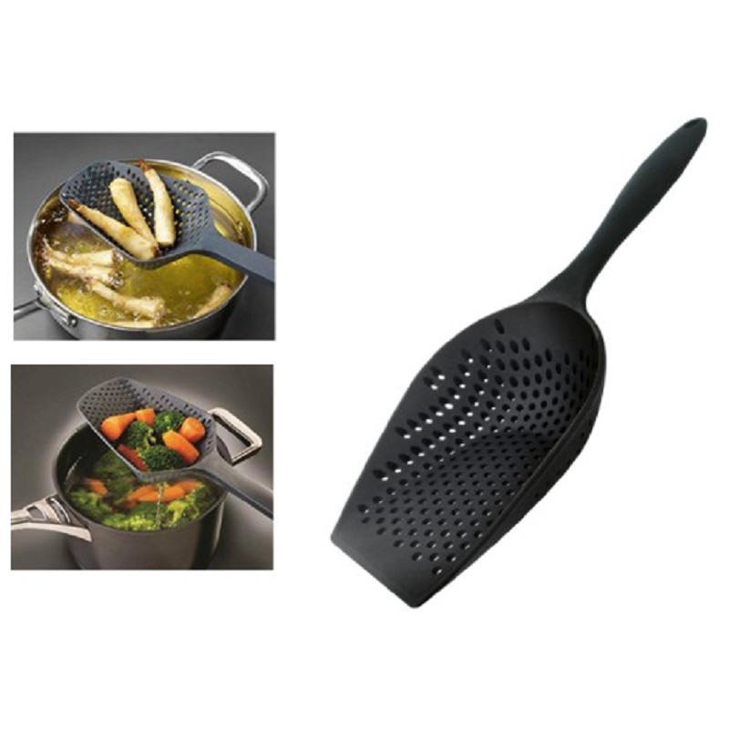COLHER ESCORREDOR 30CM NYLON - Guaxucabos