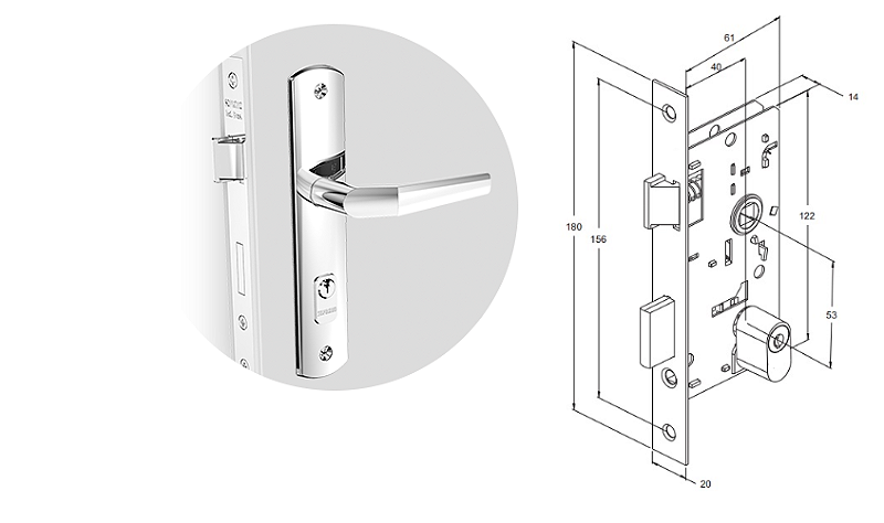 FECHADURA SOPRANO EXTERNA AL.POP LINE 71101 - Guaxucabos