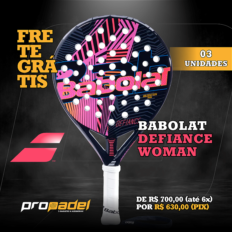 RAQUETE DE PADEL BABOLAT DEFIANCE WOMAN - Loja Propadel