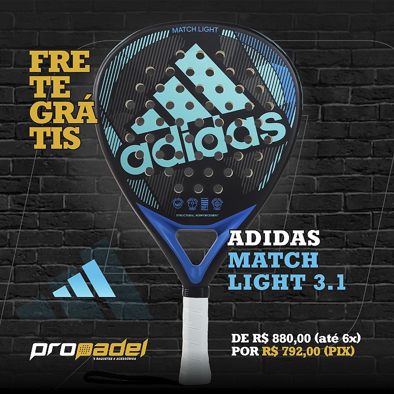 RAQUETE DE PADEL ADIDAS MATCH LIGHT 3.1 - Loja Propadel