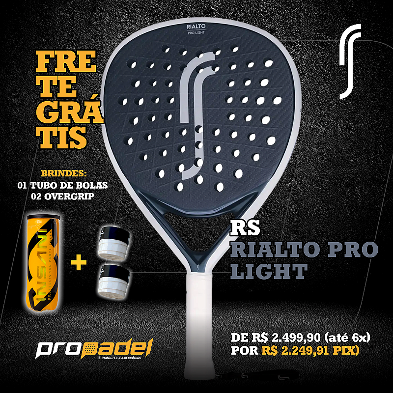 RAQUETE DE PADEL ROBIN SODERLING RS RIALTO PRO LIGHT - Loja Propadel