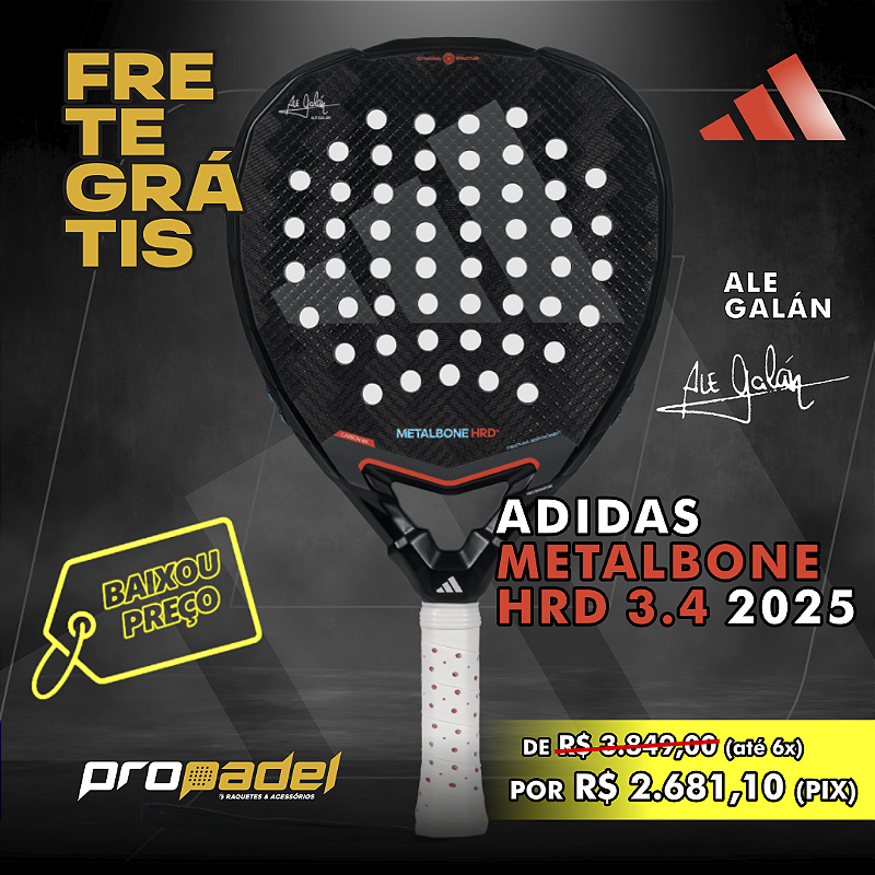RAQUETE DE PADEL ADIDAS METALBONE HRD+ 3.4 2025 - ALE GALÁN - Loja