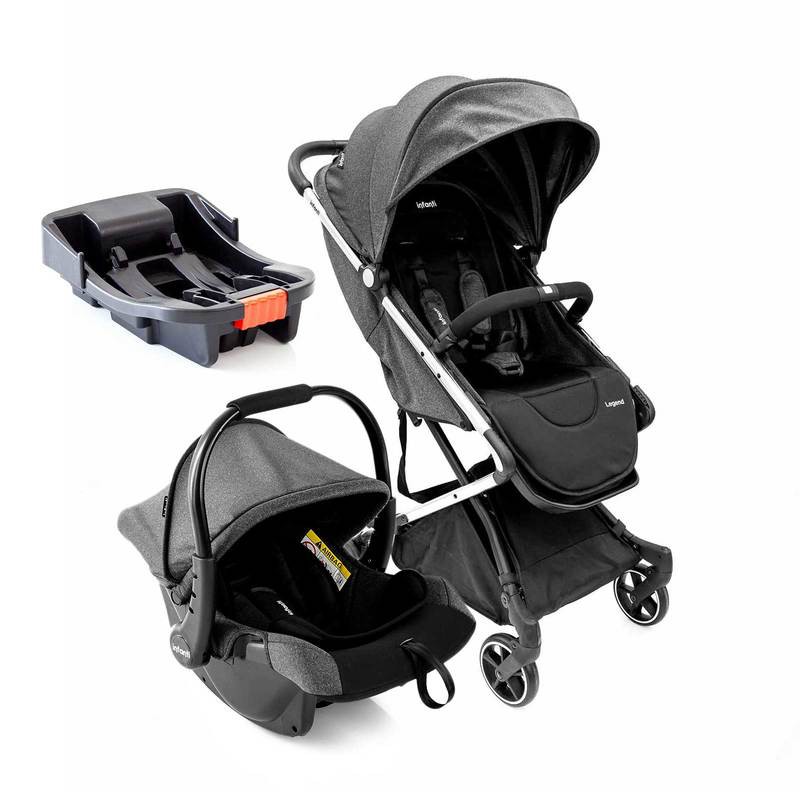 Trio Carrinho Legend Black Bold Trio Fly - Infanti - Baby Buys Brasil