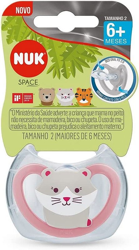 Chupetes: CHUPETE SILICONA NUK SPACE 18 - 36 MESES 2 UNIDADES