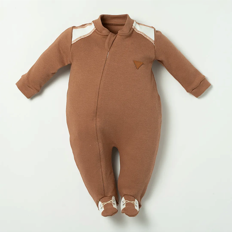 Macacão Longo Com Zíper Doguinhos Marrom - Hug - Baby Buys Brasil