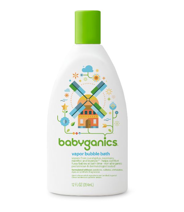 Vapor de banho descongestionante Babyganics (Vapor Bubble Bath