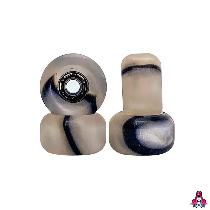 Lot de 4 roues à roulement de touche en polyuréthane CNC, transparent, matériau durable avec duromètre dur Teak Tuning