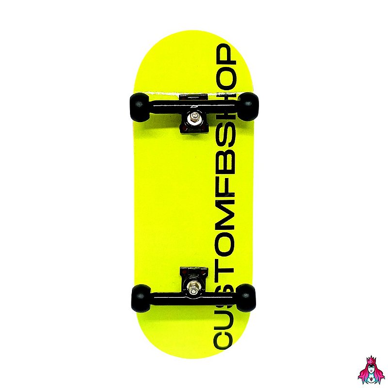 Setup Completo Deck Caramel Collab Vals 34x96mm + Rodas Custom *Restro*  Pretas + Truck PRO 2.0 34mm + Tape + Pivot Cups - Custom Shop