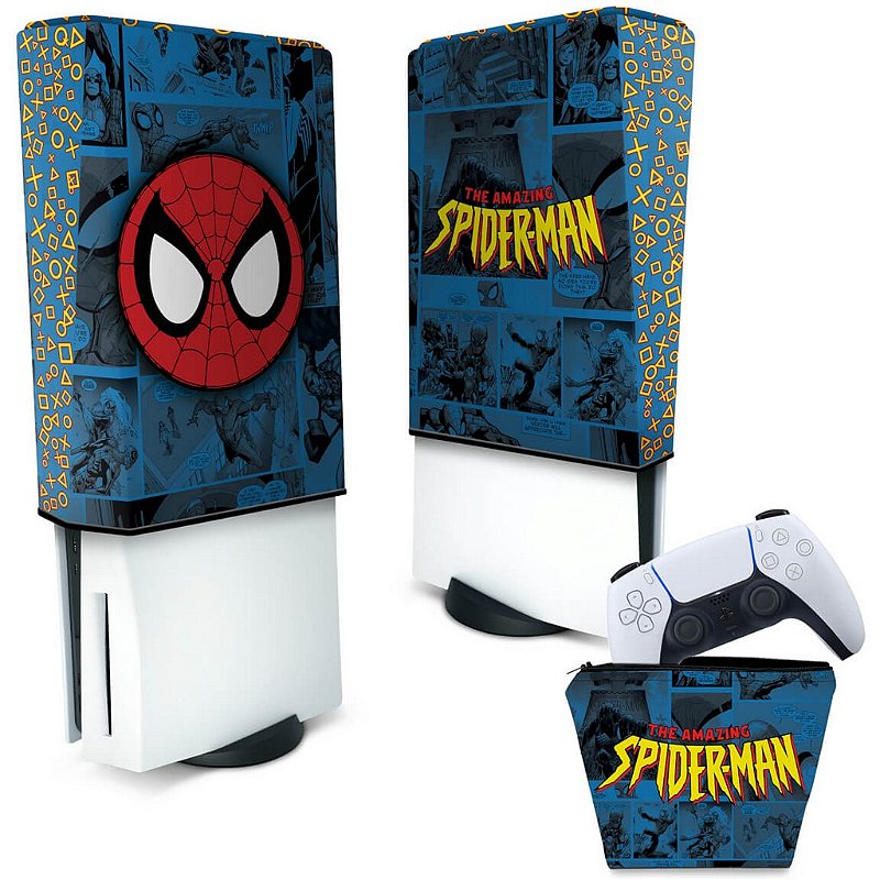 PS3 Fat Capa Anti Poeira - Homem Aranha - Pop Arte Skins