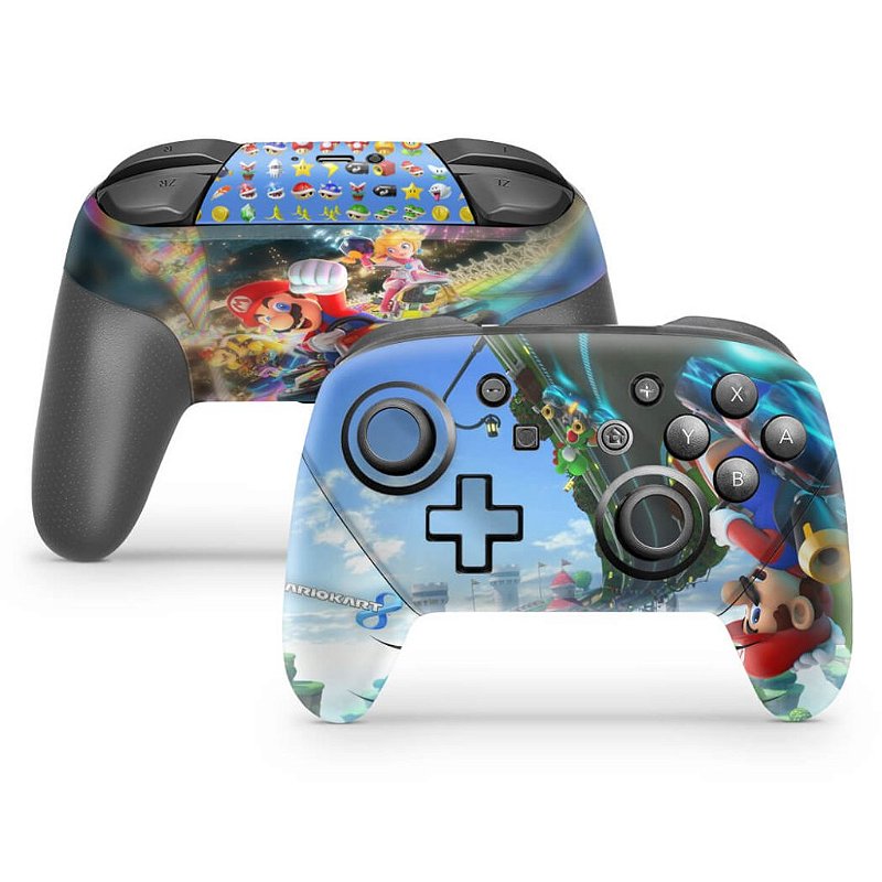 Nintendo Switch Pro Controle Skin Mario Kart 8