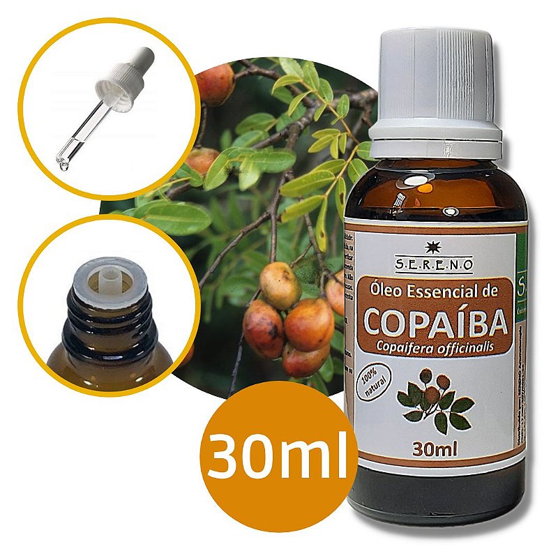 Óleo Essencial de COPAÍBA - 30ml - Gotejador e Conta-Gotas - ISSABAS®