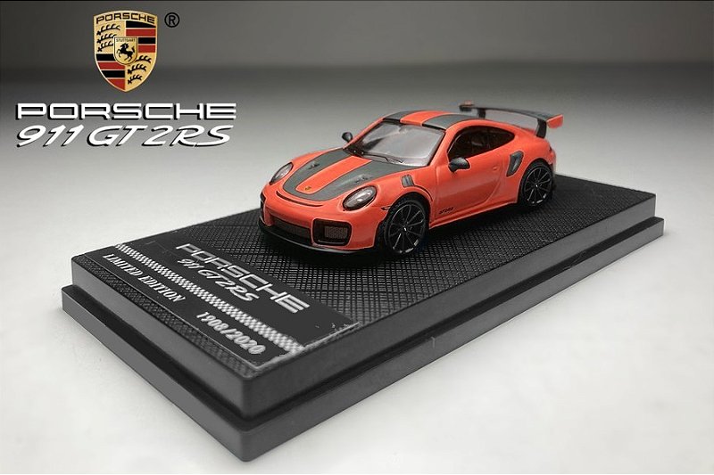 置物 Yo Miniatura Porsche 911 GT2 RS 1/64 Limited Edition Laranja 7CM - SG
