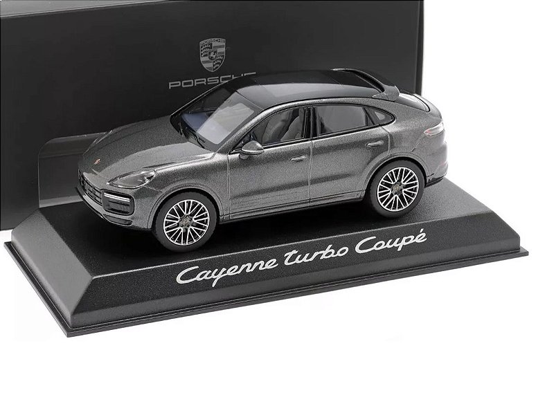 Miniatura Porsche Cayenne Turbo Coupé Dark Grey 1:43 Norev 2019