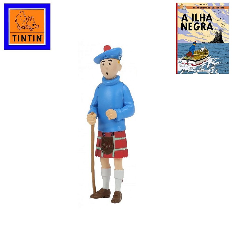 Personagem Tintin com Kilt 8cm - As Aventuras de Tintin - A Ilha