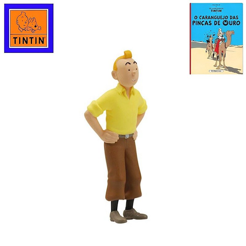 Boneco Tintin as mãos nos quadris 8cm - As Aventuras de Tintin
