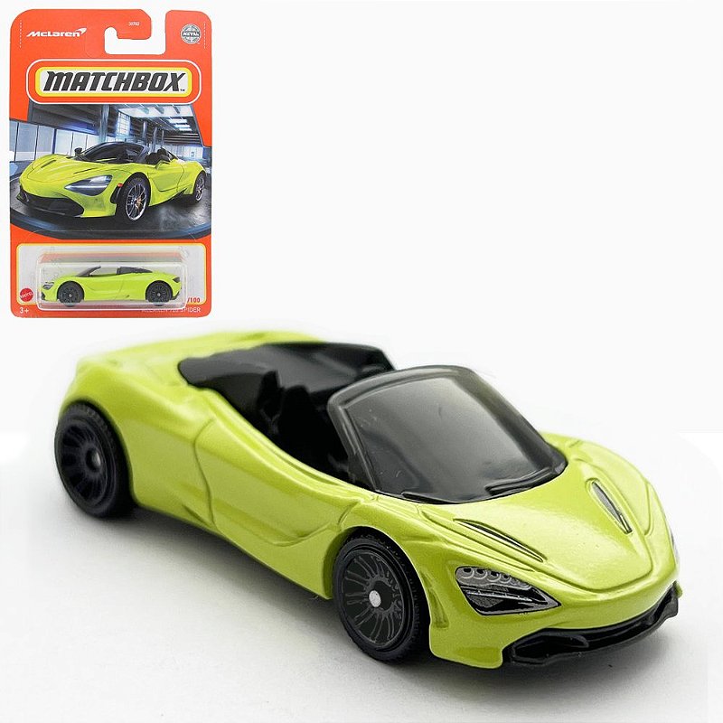 Miniatura McLAREN 720S Spider Verde Limão Matchbox 1/64 7CM - SG