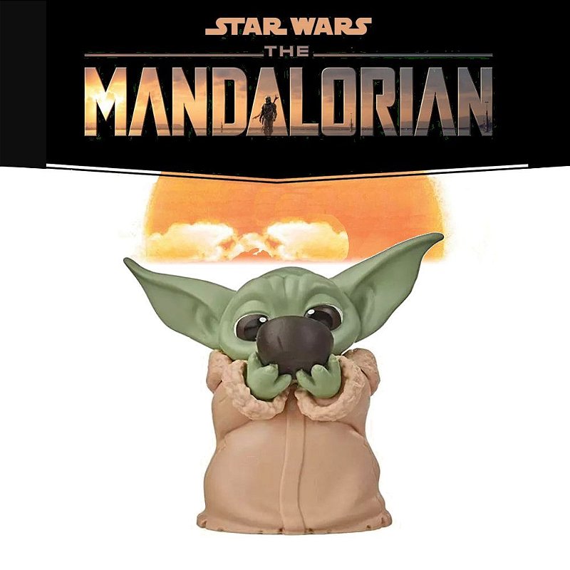 Boneco Baby Yoda Bebê Grogu COMENDO Star Wars Mandalorian - 5 CM