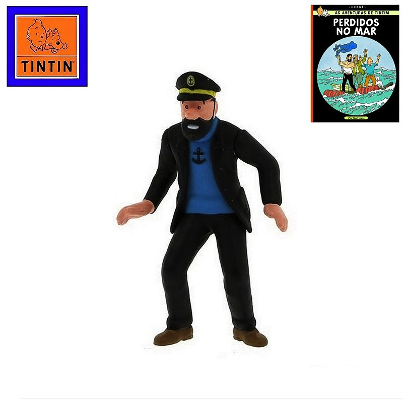 Boneco Capitão Haddock 8cm - As Aventuras de Tintin - Perdidos no