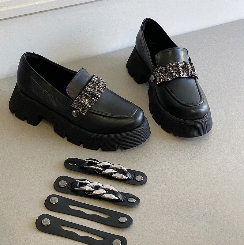 Mocassim Pandora 3 em 1 Preto