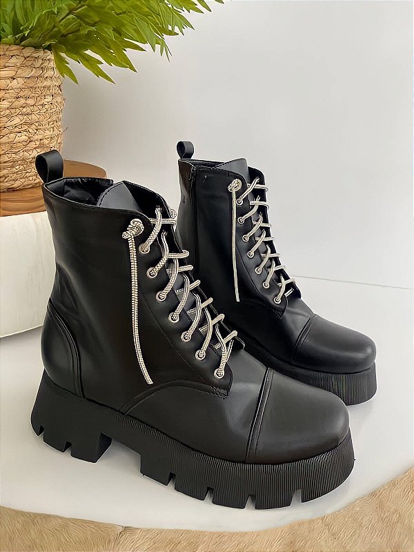 Coturno Anna 2x1 Preto