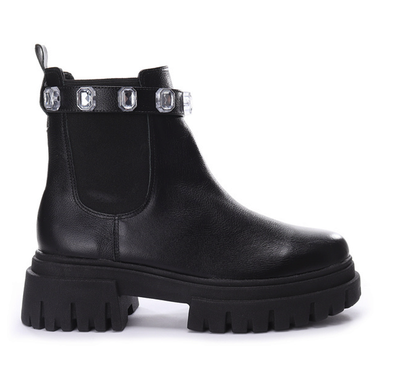 Coturno Chelsea Megan 2 em 1 Preto