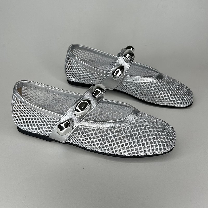 Mavie - Sapatilha Feminina de Tela Prata