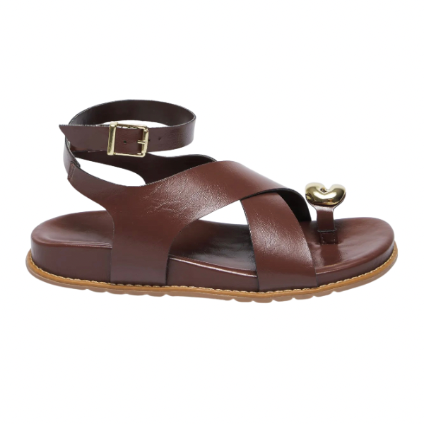 Isla - Sandália Feminina Marrom