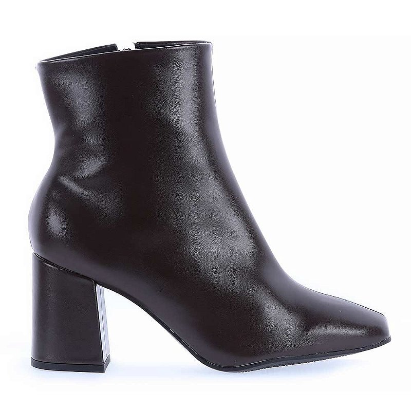 Blaire - Bota Cano Médio Salto Bloco Chocolate